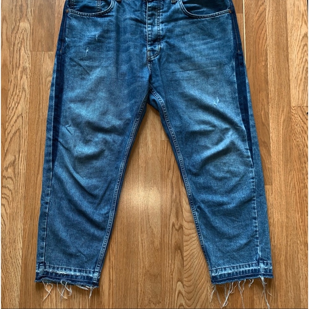 Zara boyfriend skinny fit crop